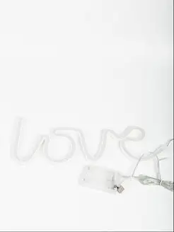 Неоновая вывеска светильник на стену Love с usb фото 2