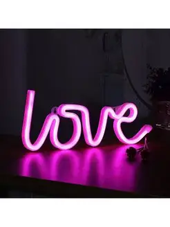 Неоновая вывеска светильник на стену Love с usb фото 7