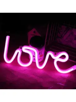 Неоновая вывеска светильник на стену Love с usb фото 9
