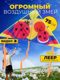 Воздушный Змей для ребенка большой Божья коровка фото 1