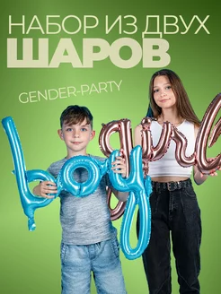 Гендер пати фотозона фольгированные шары мальчик девочка фото 1
