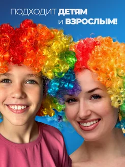 Парик клоуна и клоунский нос фото 4