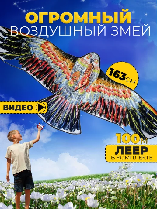 Воздушный Змей для ребенка большой Сокол