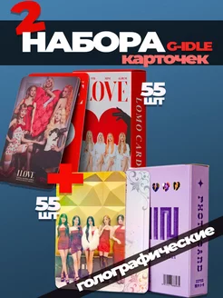 Карточки Джи айдл голографические k-pop 110 штук фото 1