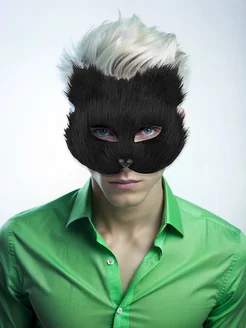 Маска кошки пушистая для квадробики фото 6