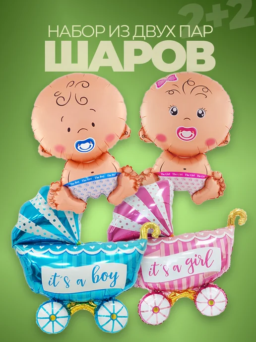Гендер пати фотозона фольгированные шары мальчик девочка