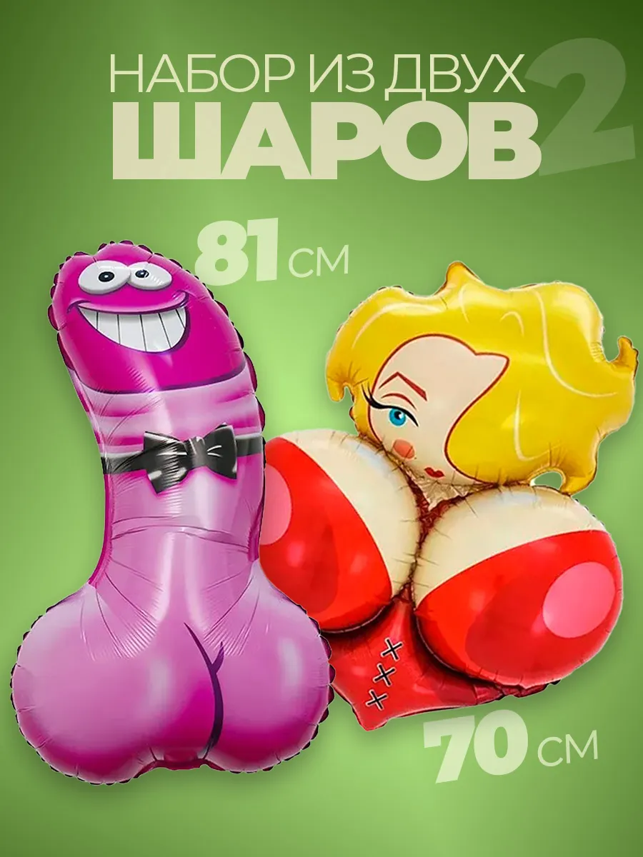 Фотозона 18+ на девичник: шары «член и сиси» без перебора