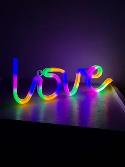 Неоновая вывеска светильник на стену Love с usb фото 5